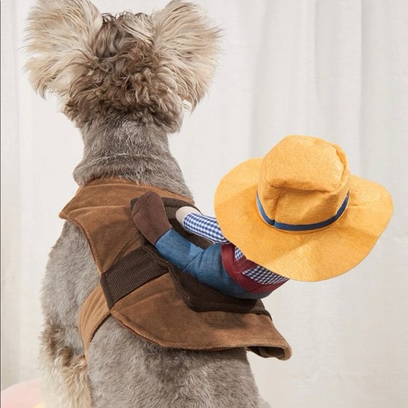 Cowboy Pet Costume For Cats or Dogs - Picture 3 of 4